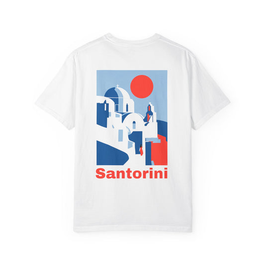 Santorini Retro Abstract Tee