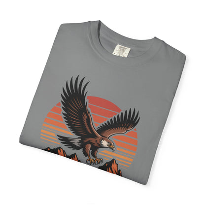 Freedom Eagle T-Shirt — "Freedom Lives at Higher Altitude" Vintage Mountain Graphic